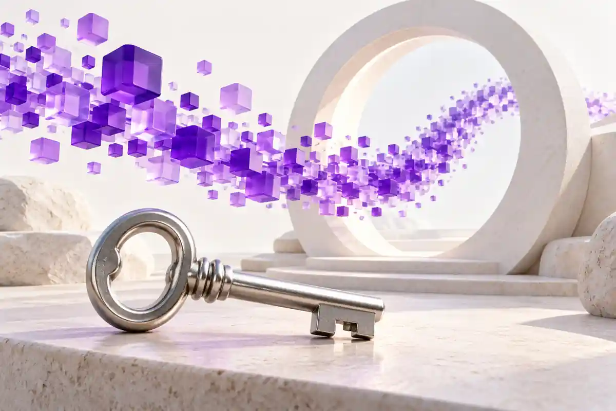 An unused key beside an open data portal