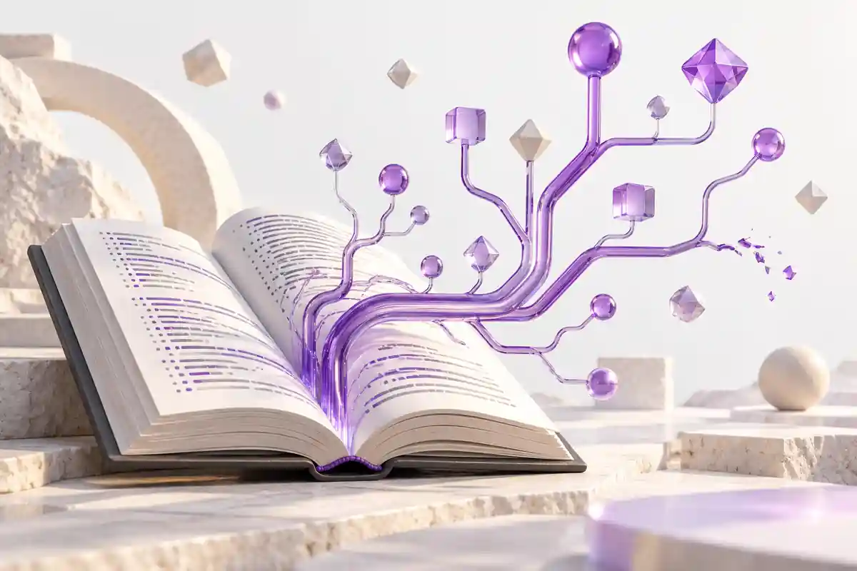 An open source-code book with branching circuits